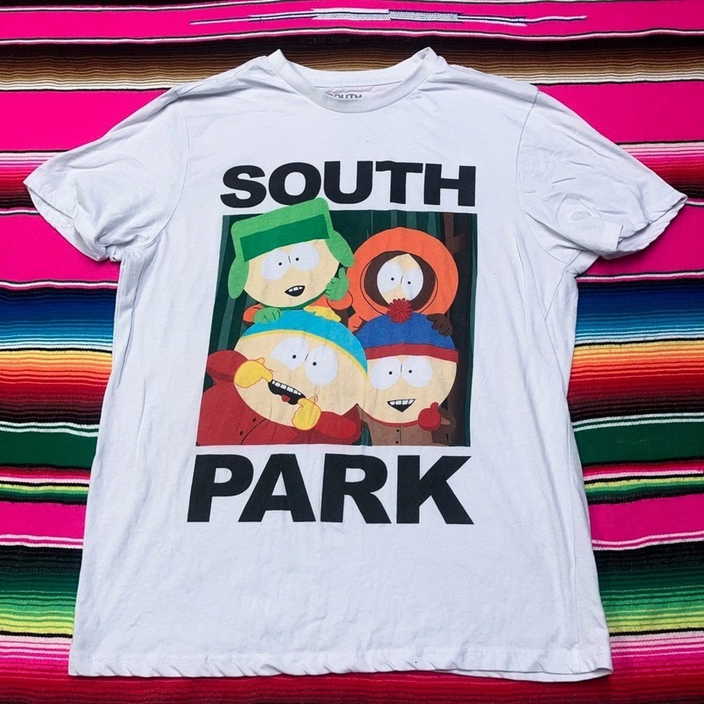 2/$30 South Park T-Shirt Men's Short Sleeve Graphic Print‎ Cartman Kenny Kyle